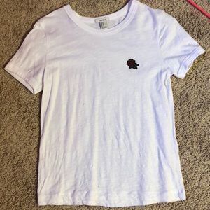 Forever 21 white shirt with rose